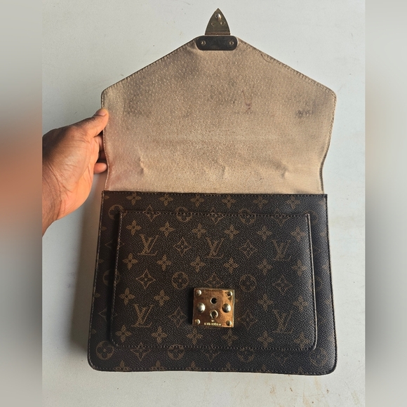 $1700 Louis Vuitton Monogram Monceau 28 Handbag Unisex Brown Small Leather - Picture 9 of 15